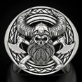 thumbnail image 1 of Creative Vintage Punk Style Viking Skull Head Ring Northern Europe Myth Party Gothic Rings Jewelry Gift, 1 of 2