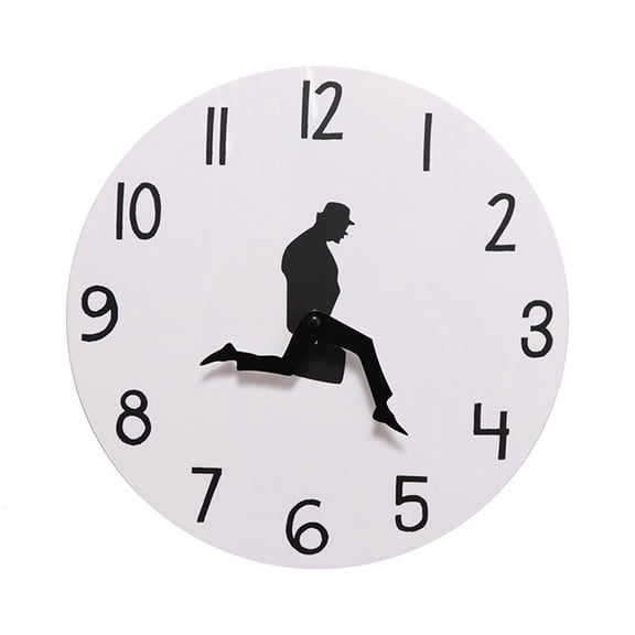 Creative Wall Clock Decorative Walking Man in Suit Wall Art Clock Home Decor