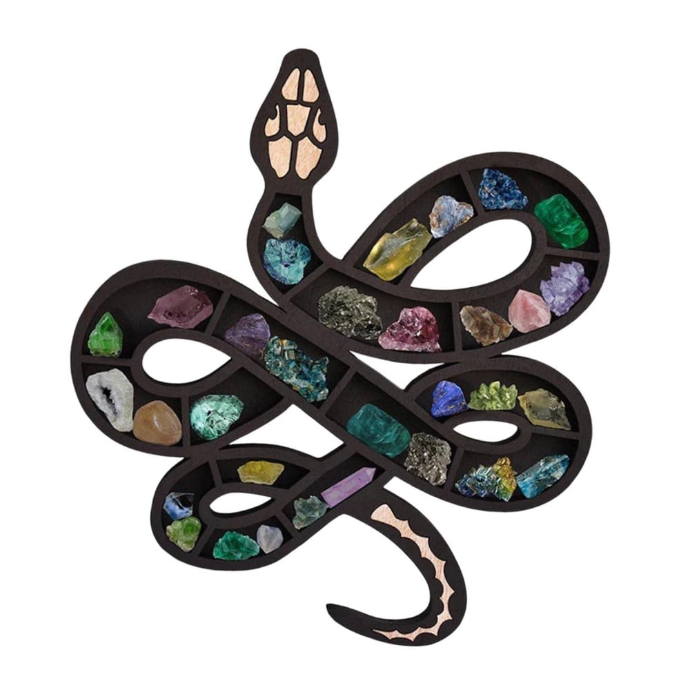 Creative Wall Crystal Display Shelf Snakeshaped Home Decor Shelf for