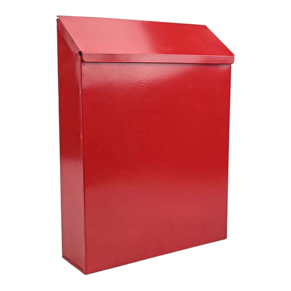 Creative Wall-Mounted Mailbox With Lock And 2 Keys, Rustic Iron Letterbox For Home Office Garden Decor, Secure Mail Slot, Vintage Outdoor Suggestion Box (Yellow)(Red)