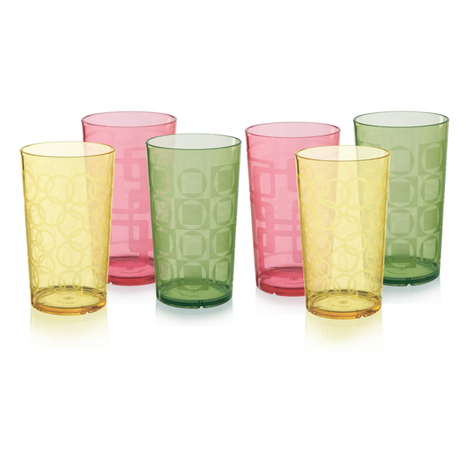 Creative Ware 24 Ounce Capacity Tumblers, 6 count 
