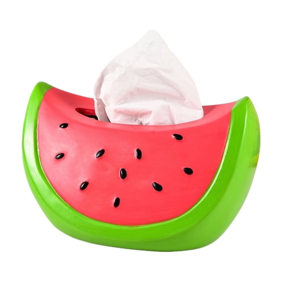 Creative Watermelon Shape Tissue Box Holder for Desktop Home Office Living Room Decorative Storage Organizer