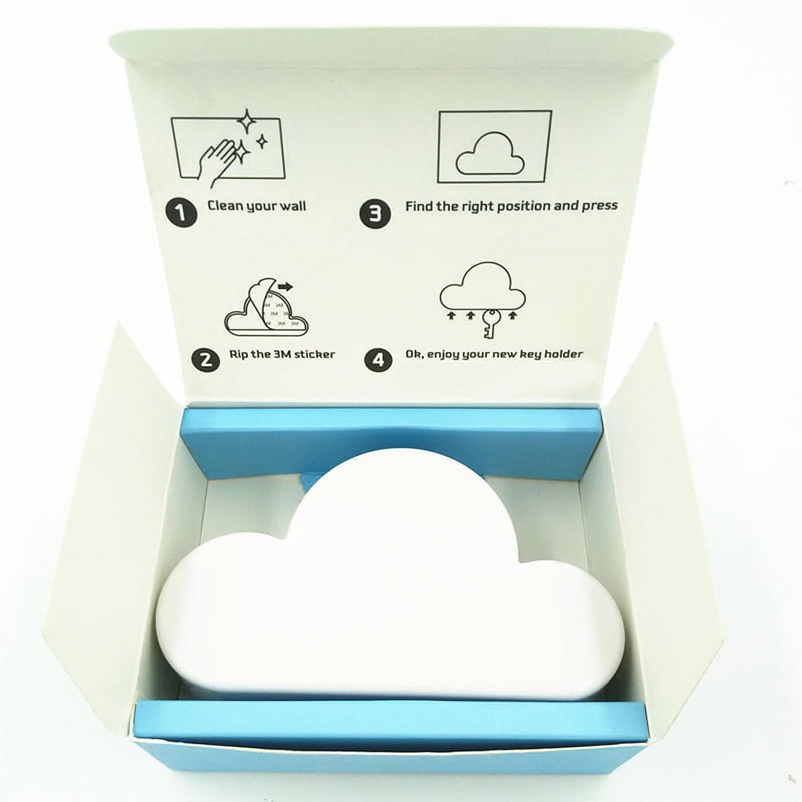 Creative White Cloud Shape Magnetic Key Holder with 3M Sticker