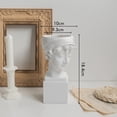 thumbnail image 1 of Creative White Sculpture Resin Pen Holder Desk Organizer Makeup Brush Organizer Flower Pot Vase Pen Box Crafts Stationery Gifts (E), 1 of 7