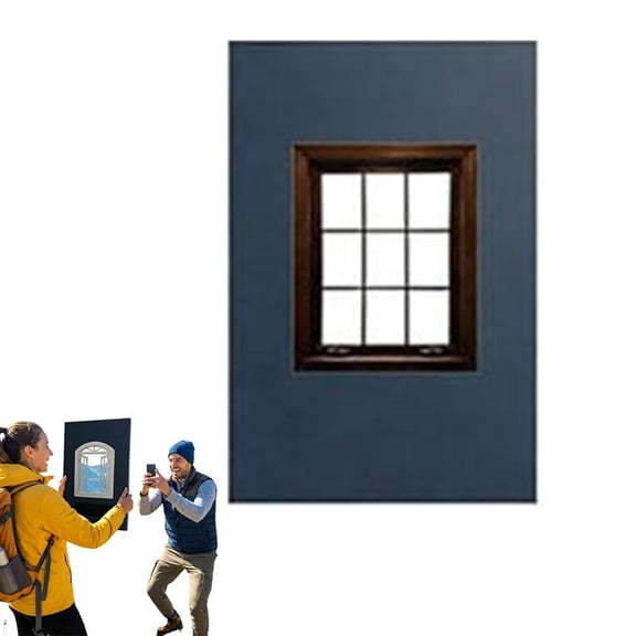 Creative Window Frame Photography Props, Versatile Travel Photo Accessories for Landscapes and Portraits, Brown