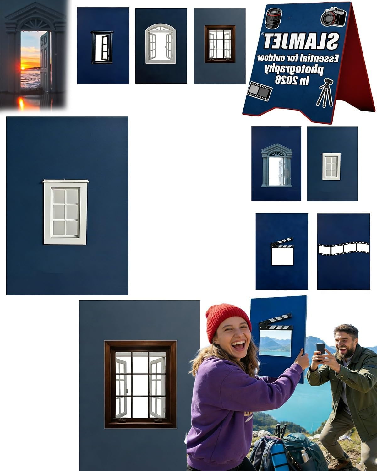 Creative Window Props,Photo Frame for Unique Travel Picture, Outdoor ...