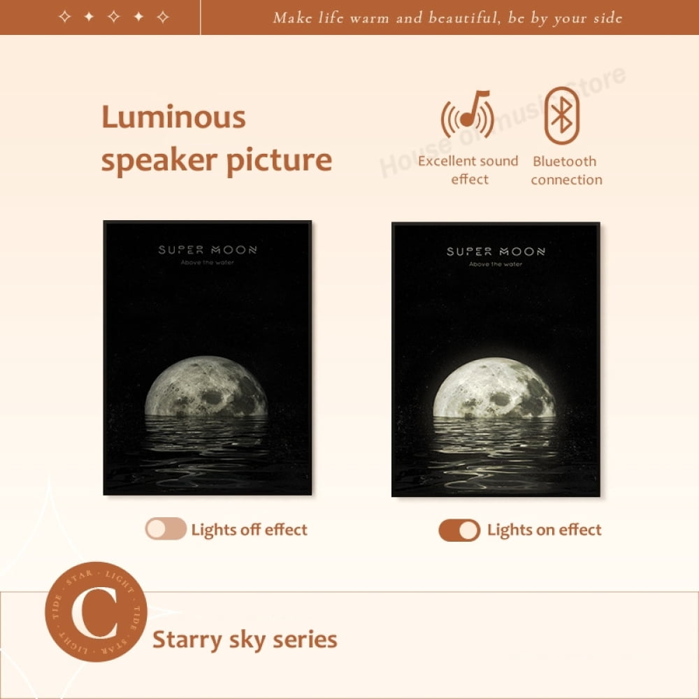 Christmas Luminous Painting Bluetooth speaker integrated gift idea main image 1