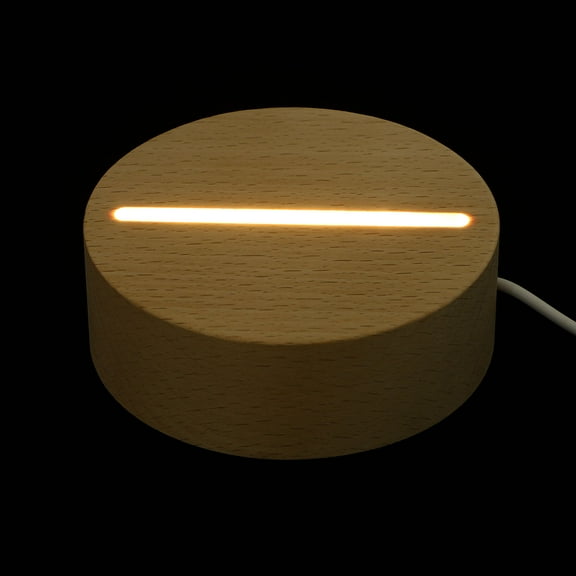 FELTECHELECTR Light Bulb Holder Wooden Night Lamp Base White 1Pcs 3.9In