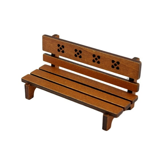 Creative Wooden Retro P-ark Bench Decorative Ornament Miniature Decorative Ornaments Decoration Home Furniture Decoration