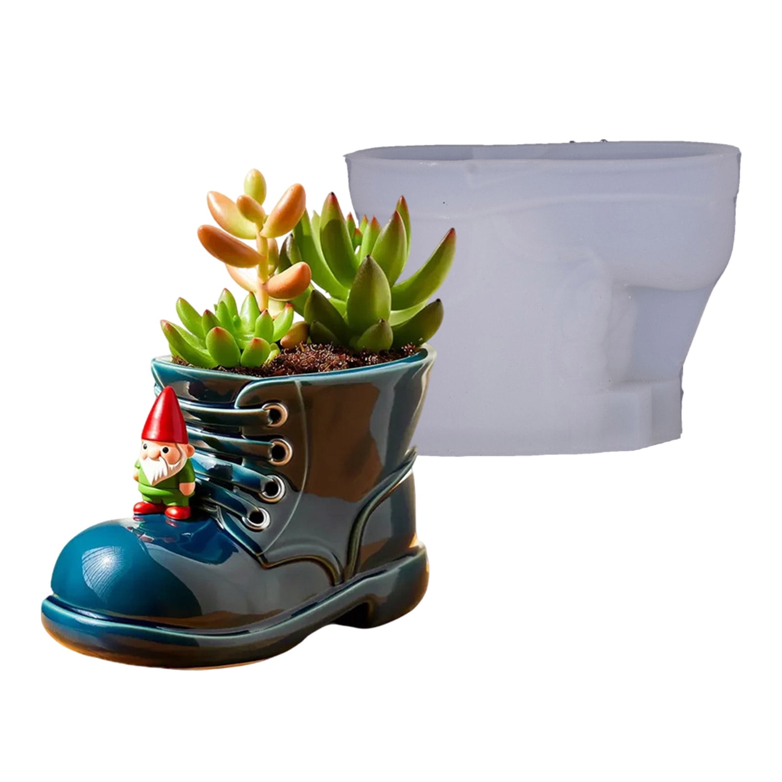 Creative Work Boot Vase Silicone Mold For Resin Crafts Jewelry ...
