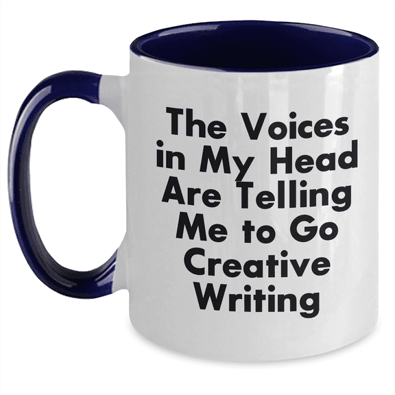 Creative Writing Quotes Funny Two Tone Coffee Mugs, Gifts from Family, Friends, Coworkers for Father's Day, Unique Ideas for Men, Women, Creative Writing Enthusiasts