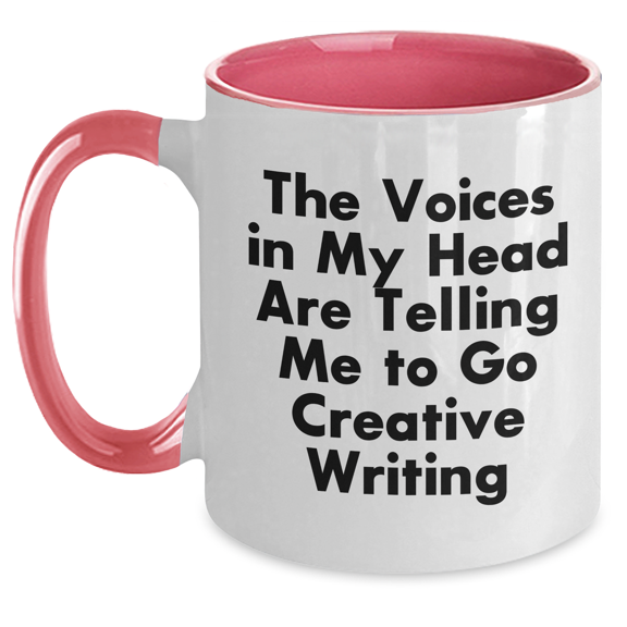 Creative Writing Quotes Funny Two Tone Coffee Mugs, Gifts from Family, Friends, Coworkers for Father's Day, Unique Ideas for Men, Women, Creative Writing Enthusiasts