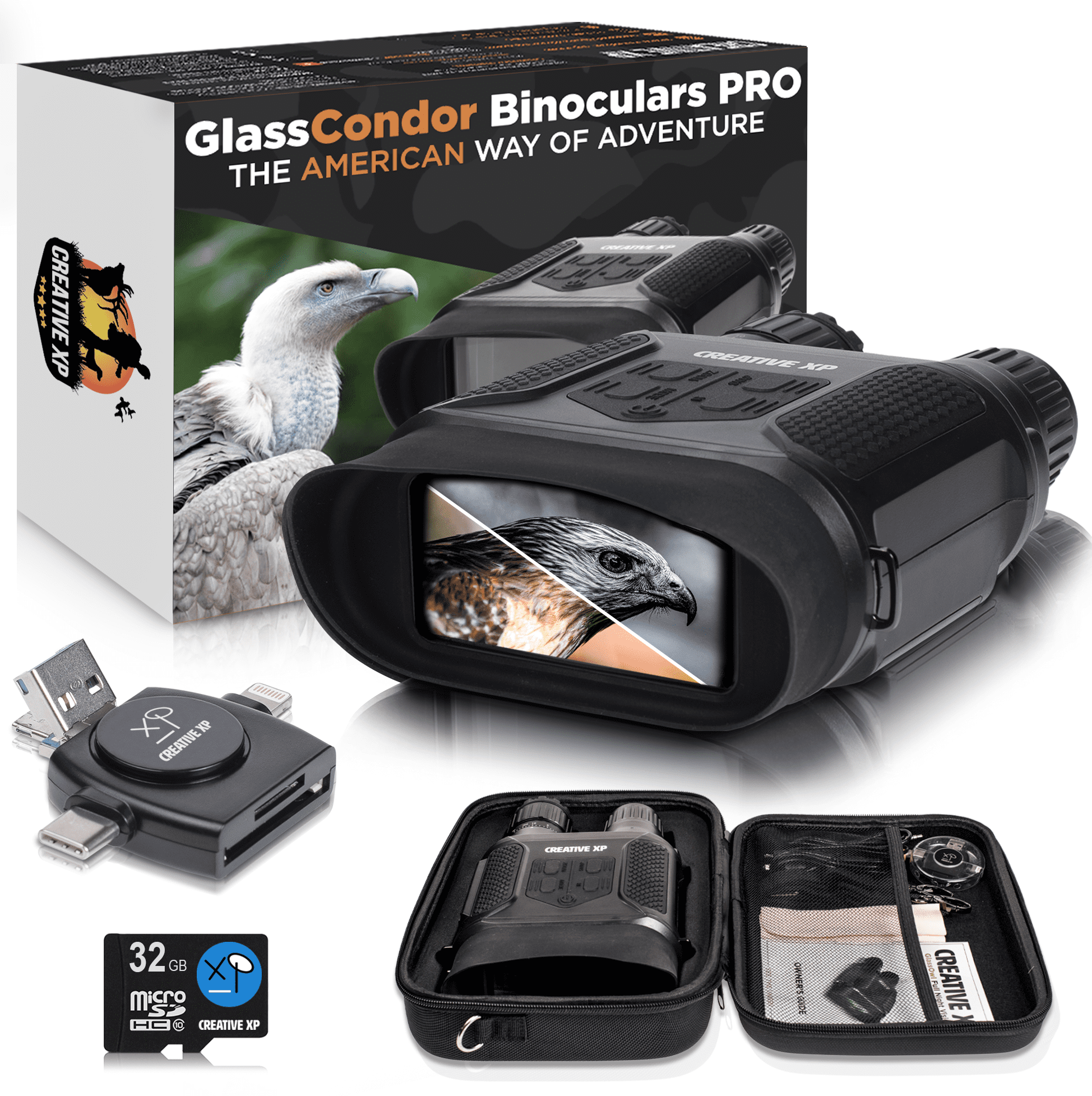 CREATIVE XP GlassCondor Pro Digital Night Vision Binoculars - Infrared ...