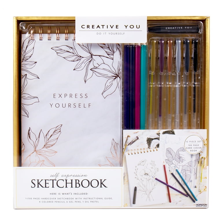 Sketch Book, book for sketches, hard cover, pencil, pastel, pen