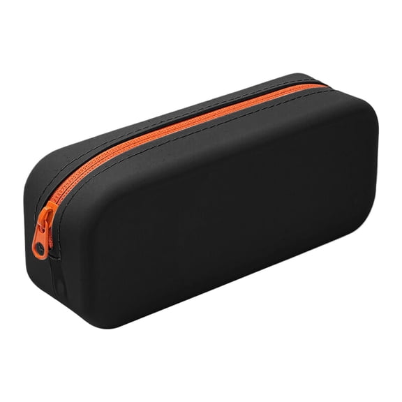 Creative Zippered Pencil Case, Large Capacity sch○○l Academic gear Holder, Black, Silicone Pencil Case, Soft, Bendable, Multi-Compartment, For sch○○l & Travel, Meiiso