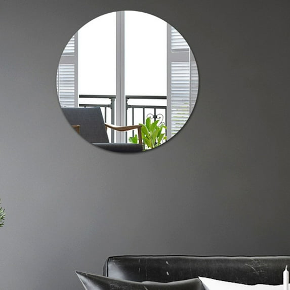 Creative acrylic round oval mirror wall sticker self-adhesive decorative mirror