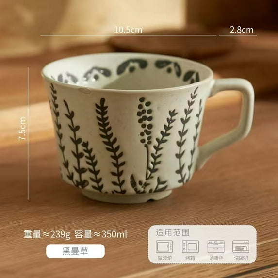 Creative ceramic mugs, artistic high quality coffee mugs, stylish gift mugs