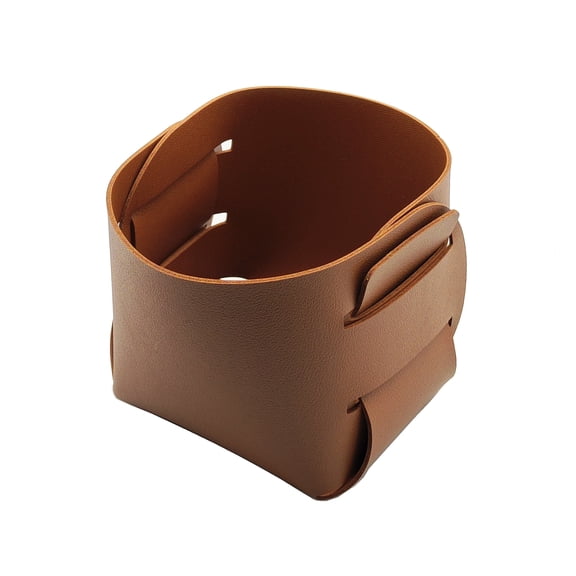 Creative folding design PU leather pen holder, small fresh student stationery storage box, detachable function makes office more efficient, storage bucket enhances desktop appearance