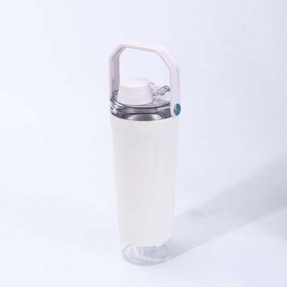 Creative large-capacity portable shaker cup, 304 stainless steel double-layer insulated cup, outdoor portable hiking sports water bottle