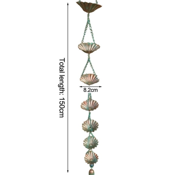 Creative metal rain chain for outdoor garden decoration - unique wind chime art