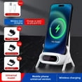 thumbnail image 1 of Creative mobile phone holder, vertical small chair wireless charger, wireless charging, led night light, continuous heat dissipation, intelligent temperature control, drama support frame., 1 of 8