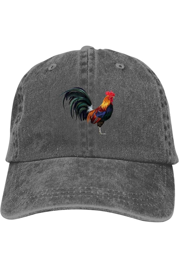 Creative the Lifelike Rooster Chicken Baseball Cap Vintage Adjustable Washed Hats Cowboy Hats Denim Dad Hat for Men Women Boy Girl