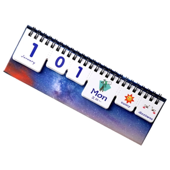 CreativeAn1ma1Star DIY Tearable Desk Calendar Paper Craft For Home Office Decoration