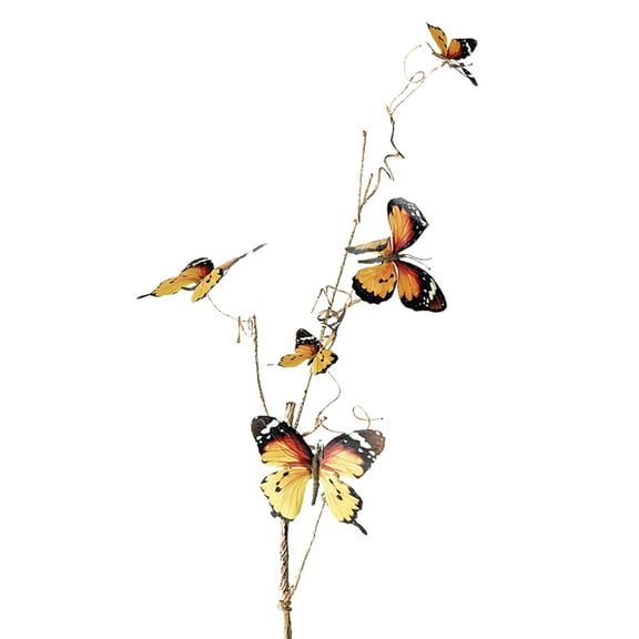 CreativeArrowy 1pcs Lifelike Dry Branches 31.5in Butterfly Bendable Iron Wires Artificial Floral Flower Stub Stem DIY Craft Wedding Home Room Office Hotel Hall Decoration