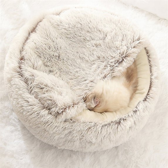 CreativeArrowy Cat Litter Pet Bed Four Seasons General Soft Winter Breathable Durable Round Plush PP Cushion Sofa Dog Kennel