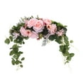 thumbnail image 1 of CreativeArrowy Floral Swag Artificial Flowers Peony Wreath Handmade Garland for Mirror Home Wedding Party Door Lintel Decoration, 1 of 24