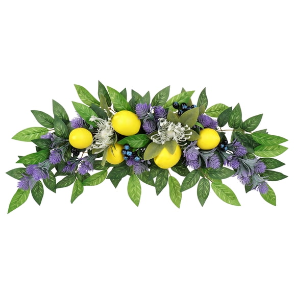 CreativeArrowy Garland Summer Wreath Lintel Decoration Artificial Lavender Christmas Durable Door Hanging Party Home Decorations Lemon