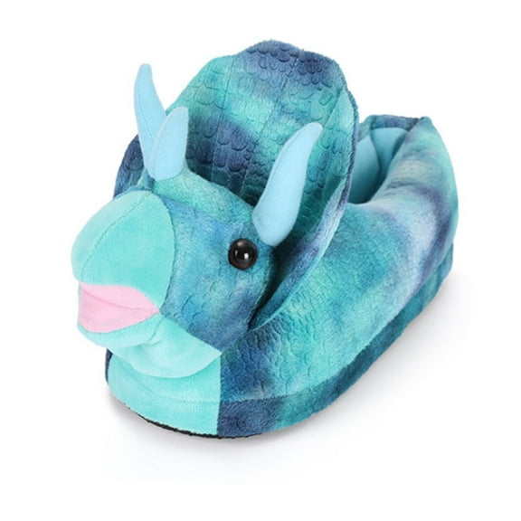 CreativeArrowy Unisex Soft Plush Home Slippers Animal Costume Triceratops Shoes Slippers for Men Women