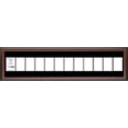 thumbnail image 1 of CreativeLetterArt [10x50mh-b] 12 Opening Mahogany Picture Frame Holds 4x6 Media Black Collage Mat Including Scratch Resistant Acrylic, 1 of 6