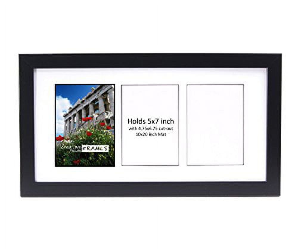 Black Acrylic 5x7 Rectangular Wall Mount Picture Frame