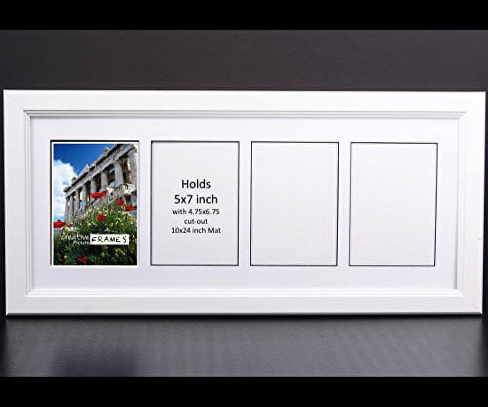 White Rectangular Wall-Mounted Acrylic Picture Frame