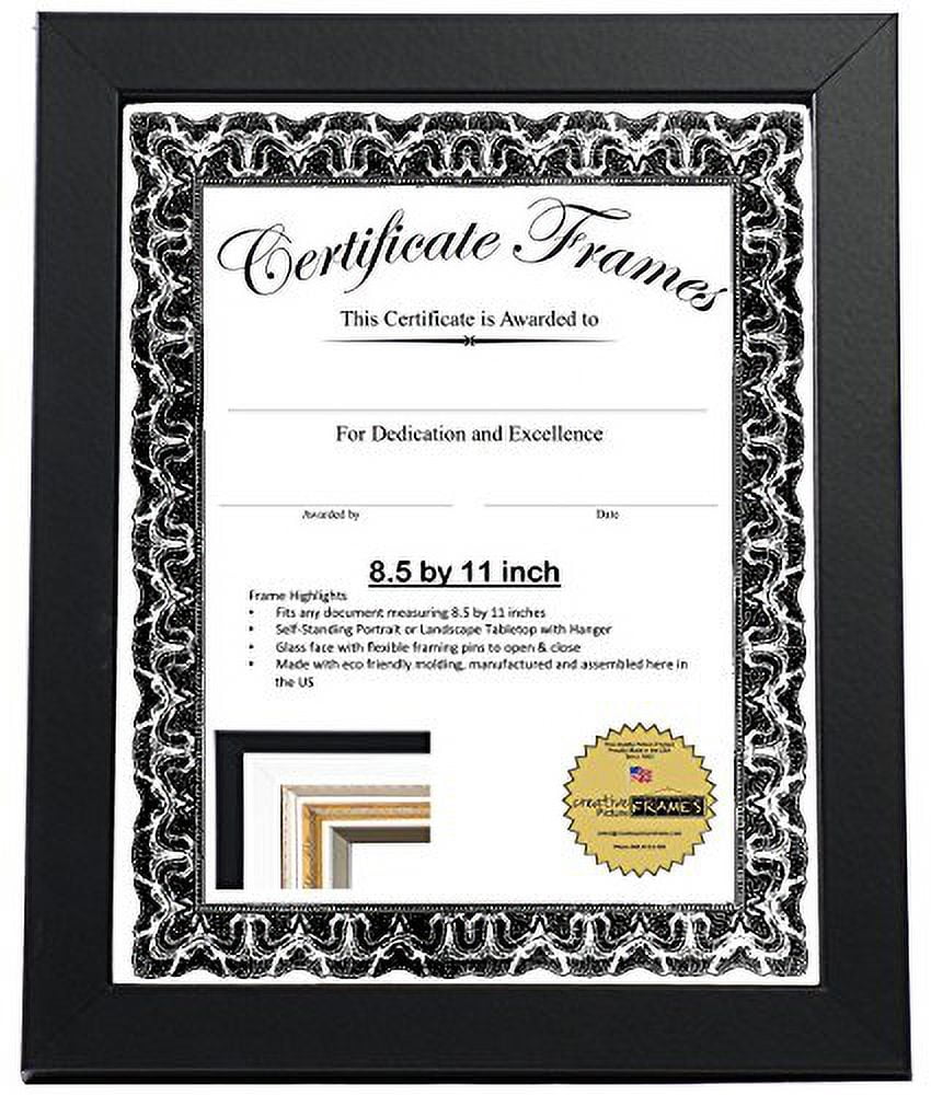 CreativePF- 8.5x11inch Professional Black Business License Certificate ...