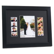 CreativePF- Event Photo Booth Frame - Holds 1- 2x6 with Mat to Display, Cherish and Preserve your Wedding Memories Black Mat | Black Frame, Holds 1- 5x7 + 2- 2x6