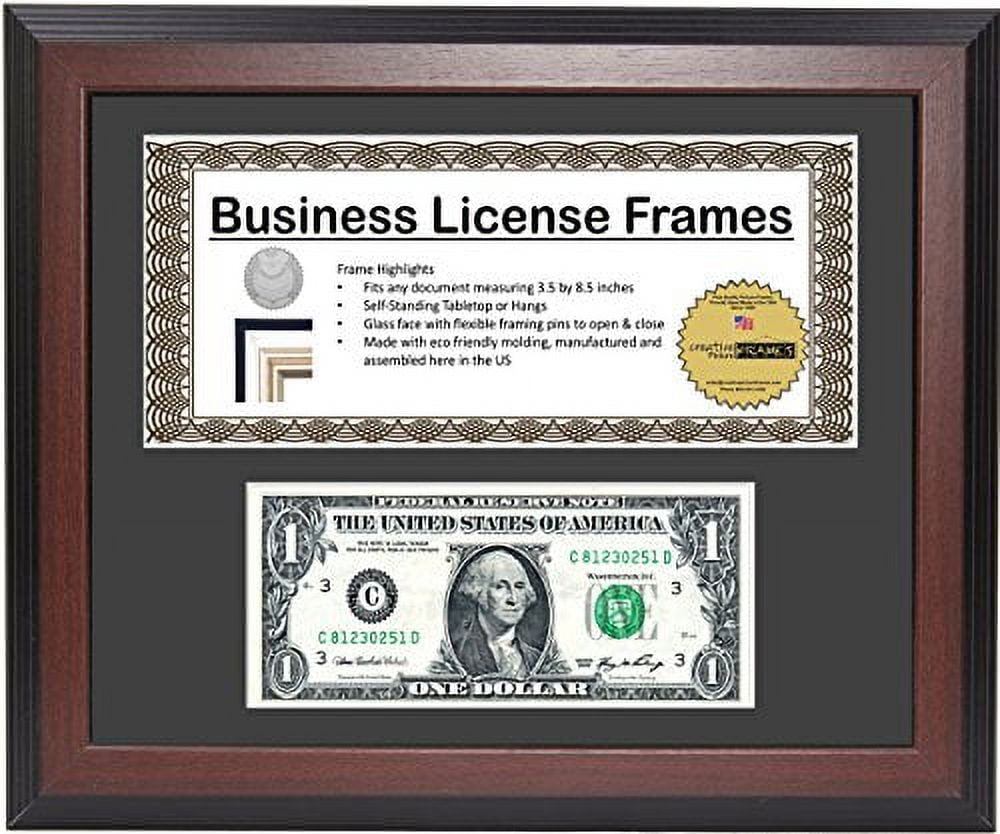 CreativePF [L8.5x11ssb] Mahogany First Dollar Frame with Business