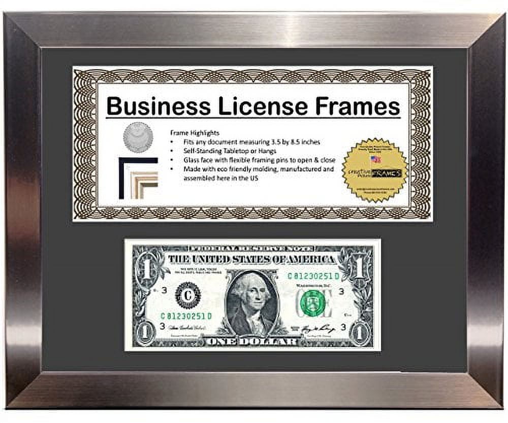 CreativePF [L8.5x11ssb] Stainless Steel First Dollar Frame with