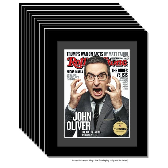 CreativePF Rolling Stones Magazine Frame (Black Mat (Pack of 12), Magazine size 10x12)