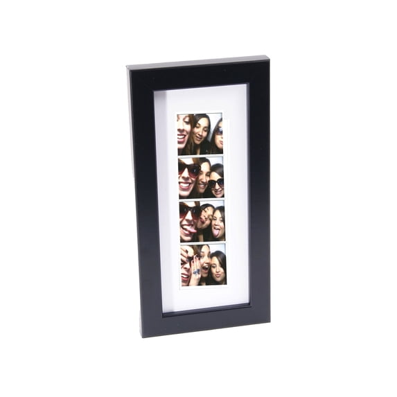 creativepf- wedding photo booth frame - holds 1- 2x6 with mat to display, cherish and preserve your wedding memories (black | white mat, 1- 2x6)
