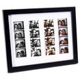 thumbnail image 1 of creativepf- wedding photo booth frame - holds 1- 2x6 with mat to display, cherish and preserve your wedding memories (black | white mat, 1- 2x6), 1 of 2