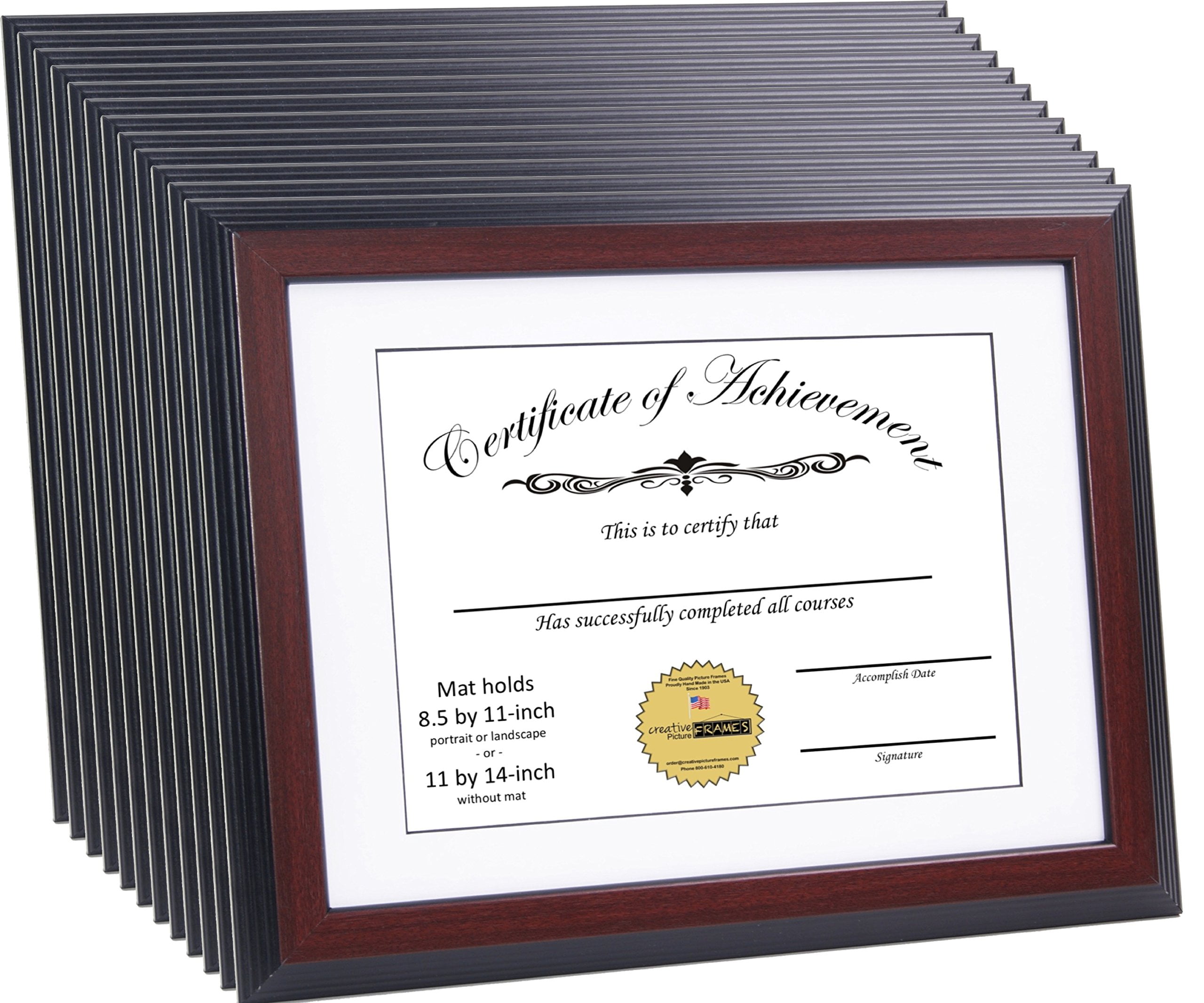 CreativePF [ZXK7-11x14bk-w] Black Document Frame Displays 8.5 by