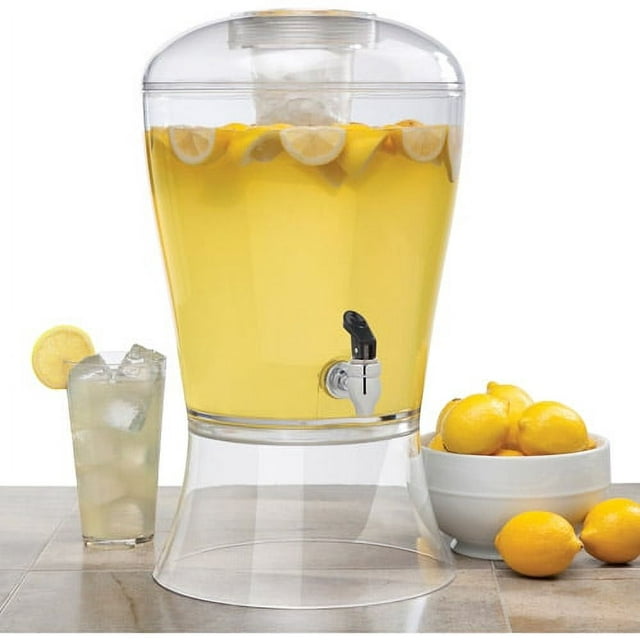 Creatively Designed Proucts  3 Gallon Clear Acrylic Beverage Dispenser With Ice Core