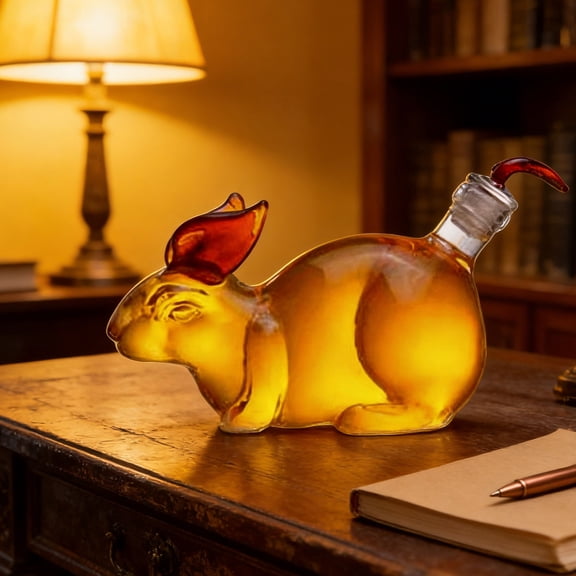 Creatives Designs Glass Bottle Portable Whiskey Party Bottle Borosilicate Glass Bottle W