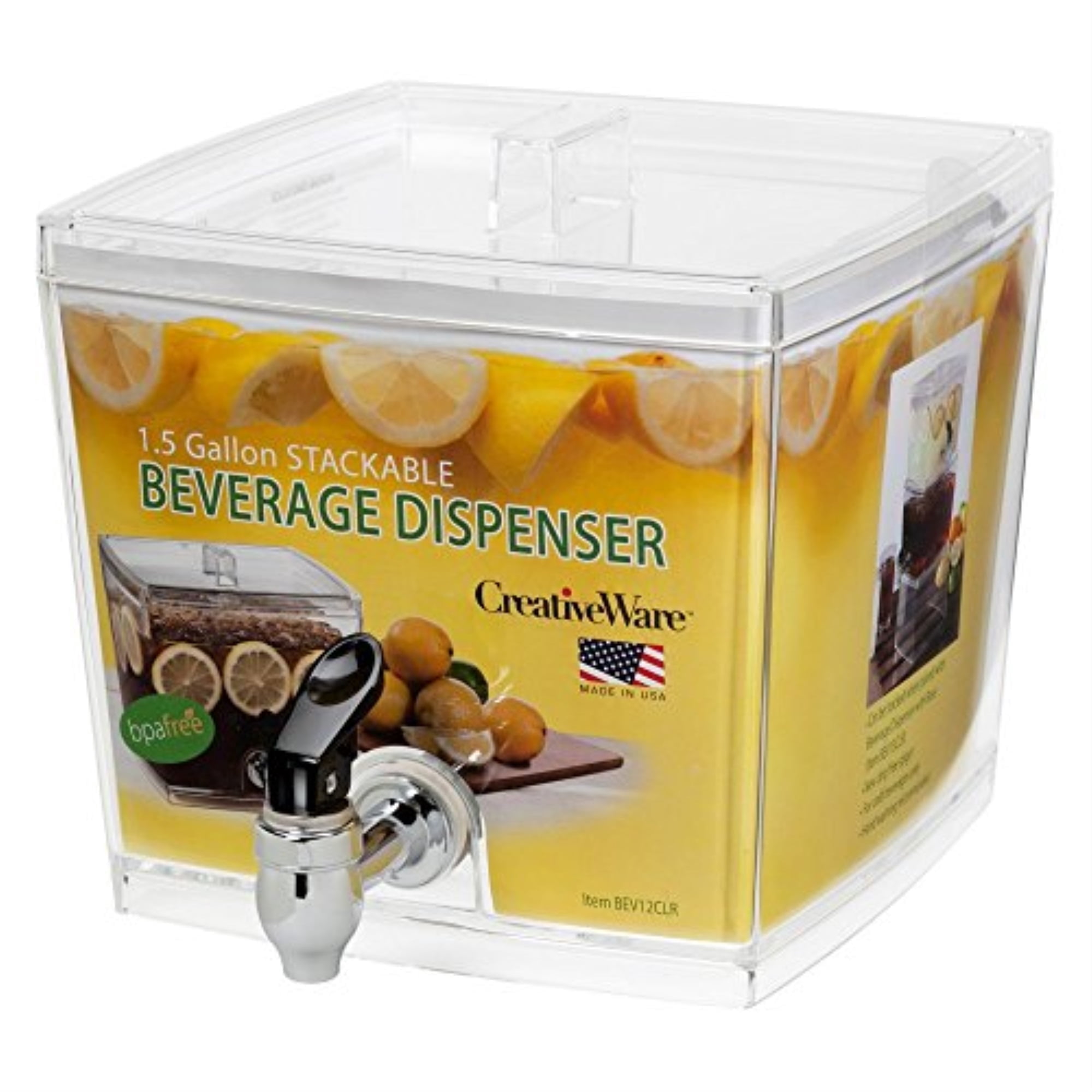 Creative Bath CreativeWare BEV12CLR Beverage Dispenser with No Base ...