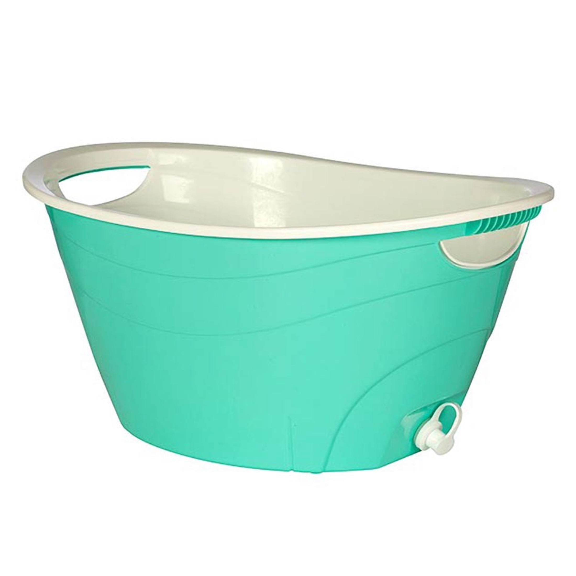 Aqua Double Walled Party Beverage Tub with Drain Spout