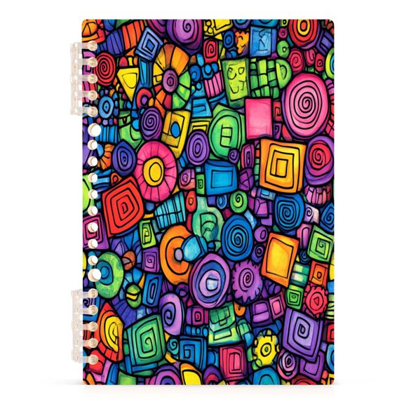 Creativity Images A5 8.3x5.7in PP Notebook, Adjustable Rings, 60 Sheets, Diary or Journey Note