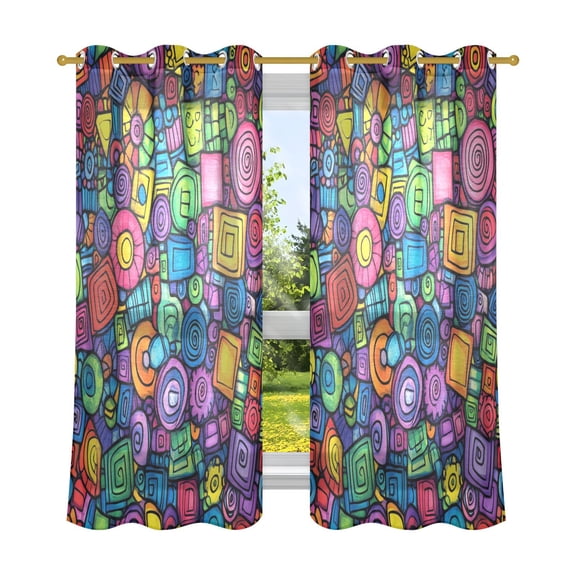 Creativity Images Breathable Sheer Curtains 63x52in Soft Light Filtering, UV Protection and Thermal Insulation