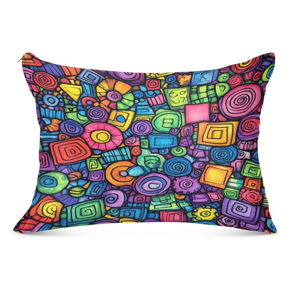 Creativity Images Soft Plush Pillow Cover, Zippered Design, Comfortable for Bedroom and Sofa